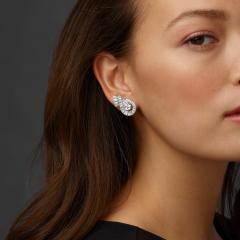  Oscar Heyman Brothers Oscar Heyman Mid Century Diamond Earrings - 4486410