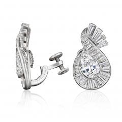  Oscar Heyman Brothers Oscar Heyman Mid Century Diamond Earrings - 4486411