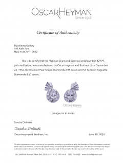  Oscar Heyman Brothers Oscar Heyman Mid Century Diamond Earrings - 4486412