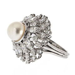  Oscar Heyman Brothers Oscar Heyman Platinum 6 00cttw Diamond And Pearl Ring - 4002886