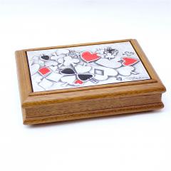  Ottaviani Silver and enamel card box by Ottaviani Italy - 731512