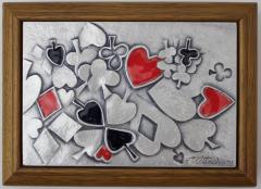  Ottaviani Silver and enamel card box by Ottaviani Italy - 731514