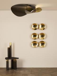  Ovature Studios Bonnie Flushmount Small Handmade LED Ceiling in Brass Bronze or Nickel - 4749449