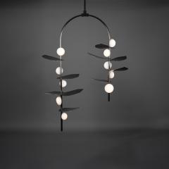  Ovature Studios Sofia Mouth Blown Glass LED Config 1 Handmade Brass Bronze or Nickel - 3857393