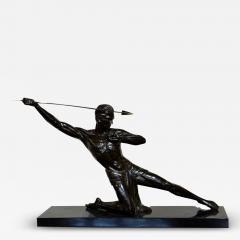  P Hugonnet Art Deco Bronze Warrior Javelin Thrower by P Hugonnet French 1930s - 3829218