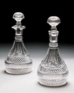  PERRIN GEDDES AN ELABORATELY CUT PAIR OF REGENCY SEMI SHIPS DECANTERS BY PERRIN GEDDES - 3788049