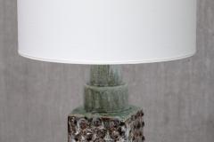 PM Keramik Pair of PM Keramik Table Lamps with Dotted Relief Structure Denmark 1960s - 4370526