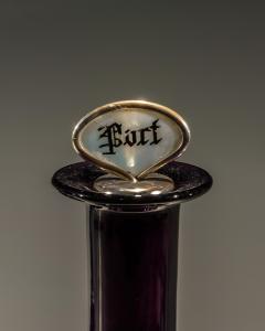  PORT SHERRY A FINE PAIR AMETHYST PORT SHERRY DECANTERS - 3787796