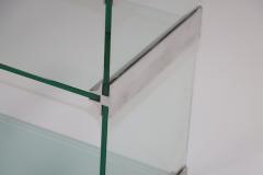  Pace Collection 1970s Pace Collection Three Tier Glass And Aluminun Console - 3262018