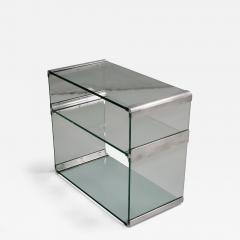  Pace Collection 1970s Pace Collection Three Tier Glass And Aluminun Console - 3263067