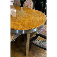  Pace Collection 1979 s Pace Collection Burl Wood Chrome Dining Table - 2777482