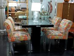  Pace Collection 4 Lucite Dining Game Chairs By Leon Rosen For Pace Collection - 155922