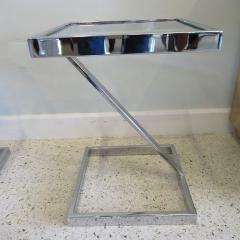  Pace Collection American Modern Chrome and Glass Side T able Pace Collection - 4604852