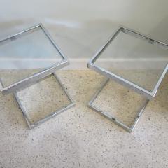  Pace Collection American Modern Chrome and Glass Side T able Pace Collection - 4604854