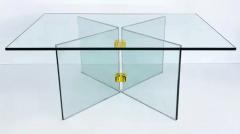  Pace Collection Glass and Brass Mid century Coffee Cocktail Table Pace Attributed - 4125705