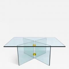  Pace Collection Glass and Brass Mid century Coffee Cocktail Table Pace Attributed - 4127650
