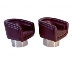 Pace Collection Leon Rosen For PACE Swivel Lounge Chairs 1970 - 4428011