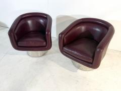  Pace Collection Leon Rosen For PACE Swivel Lounge Chairs 1970 - 4428012