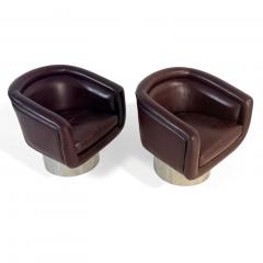  Pace Collection Leon Rosen For PACE Swivel Lounge Chairs 1970 - 4428015