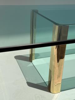  Pace Collection Leon Rosen for Pace Collection Brass and Glass Large Coffee Table - 4761514