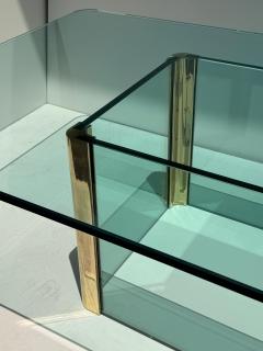  Pace Collection Leon Rosen for Pace Collection Brass and Glass Large Coffee Table - 4761574