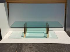  Pace Collection Leon Rosen for Pace Collection Brass and Glass Large Coffee Table - 4761603