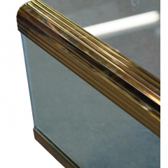 Pace Collection Leon Rosen for Pace Collection Brass and Glass Waterfall Coffee Cocktail Table - 4126194