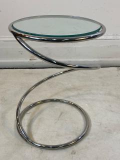  Pace Collection MODERNIST PAIR OF CHROME SPIRAL TABLES BY PACE - 1798732