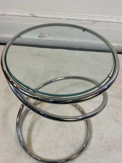  Pace Collection MODERNIST PAIR OF CHROME SPIRAL TABLES BY PACE - 1798735