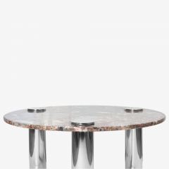  Pace Collection Marble Chrome Cocktail Table in the Style of Leon Rosen for Pace Collection - 1910792