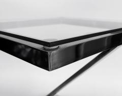  Pace Collection Mid century Pace Collection Z Chrome Glass Side Table - 4375492