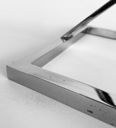  Pace Collection Mid century Pace Collection Z Chrome Glass Side Table - 4375498