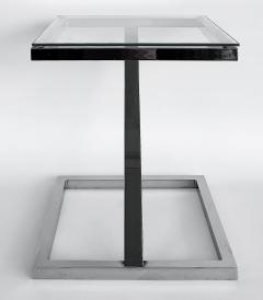 Pace Collection Mid century Pace Collection Z Chrome Glass Side Table - 4375499
