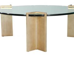  Pace Collection Modern Round Metal and Glass Coffee Table by PACE Collection - 3020117