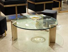  Pace Collection Modern Round Metal and Glass Coffee Table by PACE Collection - 3020120