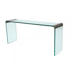  Pace Collection Pace Bronze and Glass Waterfall Console Table - 1043261