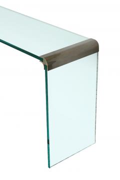  Pace Collection Pace Bronze and Glass Waterfall Console Table - 1043266