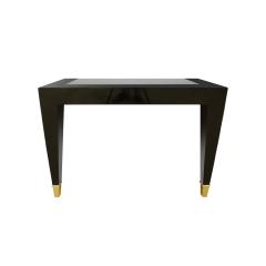  Pace Collection Pace Collection Black Lacquer Console Table with Inset Granite Top 1980s - 706615