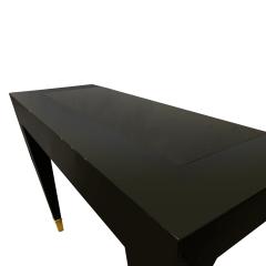  Pace Collection Pace Collection Black Lacquer Console Table with Inset Granite Top 1980s - 706616