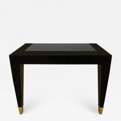  Pace Collection Pace Collection Black Lacquer Console Table with Inset Granite Top 1980s - 708025