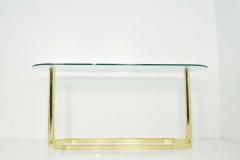  Pace Collection Pace Collection Brass and Glass Console Table - 1261535