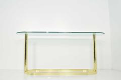  Pace Collection Pace Collection Brass and Glass Console Table - 1261535