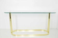  Pace Collection Pace Collection Brass and Glass Console Table - 1261540