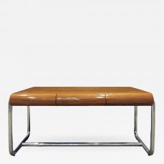  Pace Collection Pace Collection Large Desk in Lacquered Rosewood and Chrome 1970s - 1103201