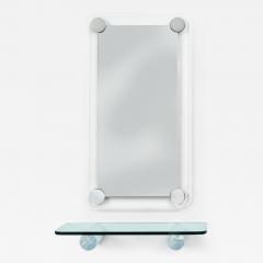  Pace Collection Pace Collection Mirror and Lucite Shelf c 1970s - 223089