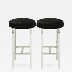  Pace Collection Pace Collection Pair of Bar Stools in Polished Stainless Steel 1968 - 315347