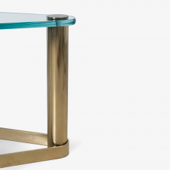  Pace Collection Pace Collection Wedge Accent Cigar Drinks Table in Polished Brass by Leon Rosen - 2586003