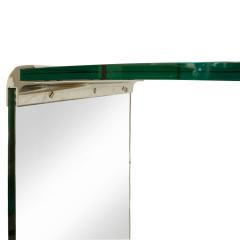  Pace Collection Pace Sleek Glass Waterfall Console Table 1970s - 465668