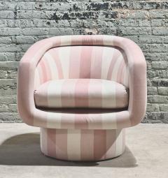  Pace Collection Pink PACE Collection Swivel Lounge Chair 1970 - 3785706