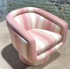  Pace Collection Pink PACE Collection Swivel Lounge Chair 1970 - 3785708